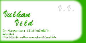 vulkan vild business card